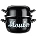 KitchenCraft: World of Flavours – Olla Mediana para Mejillones, Esmaltada, 18 cm