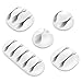 Produktbild deleyCON 5 Stück Kabelhalter selbstklebend Kabelführung Fixierung Organizer Clips Kabelbefestigung Kabel Management Kabelklemmen - für 5/3/2/1 Kabel - Büro Schreibtisch Auto Weiß