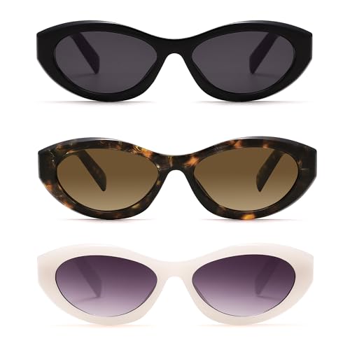 Retro Oval Sunglasses for Women Men Trendy Vintage 90s Cat Eye Sun Glass UV400 Shades2