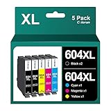 Hohe Seitenleistung: 550 Seiten für epson 604 XL Schwarz und 350 Seiten für epson 604 XL Farbe.