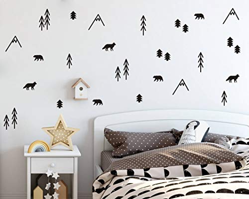 Vinilos decorativos animales y árboles negros miniatura 5