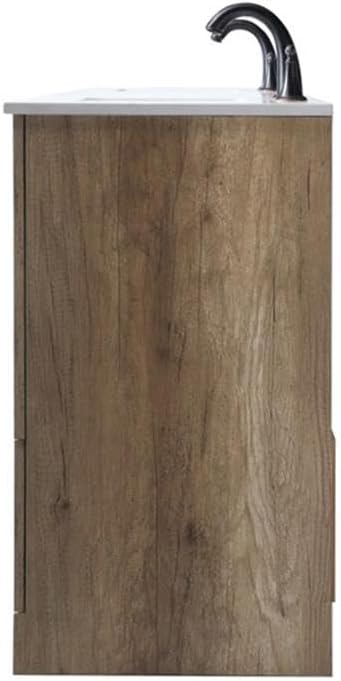 Elegant Kitchen and Bath Soma 84" Solid Wood Double Bathroom Vanity in Oak