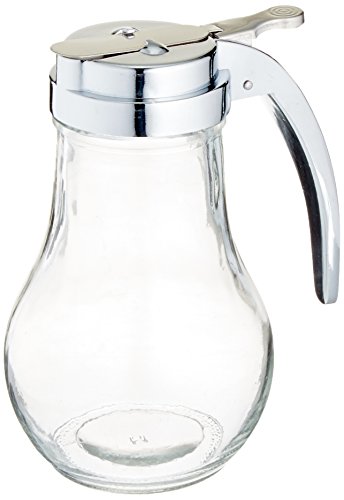 New Star Foodservice Syrup Dispenser with Chrome Plated Zinc Alloy Top (14oz | 1-Piece)