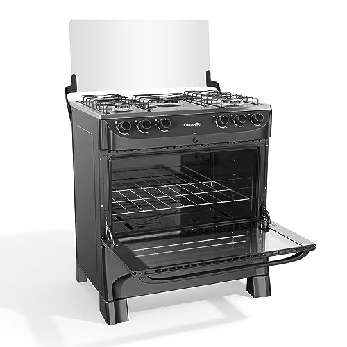 Fogão à Gás Mueller MFI5BB Fratello Stil 5 Bocas Mesa Em Inox Bivolt Preto Fosco