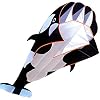 xyl 3D-Drachen, riesiger rahmenloser Weichflügeldrachen mit weichem Flügel und schwarzem Delphin, Killerwal-Langschwanz-Tierkinder-Cartoon-Paardrachen