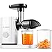 Produktbild AOBOSI Entsafter Gemüse und Obst mit 2 Geschwindigkeitsmodi - Slow Juicer mit Reinigungsbürste und 2 Bechern - BPA freie Cold Press Juicer mit Umkehrfunktion - saftpresse elektrisch-Weiß
