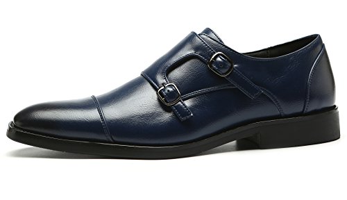 Mens Dress Shoes Italian Fashion Double Monk Strap Slip On Loafer Shoes Oxford Leather Shoes for Men2