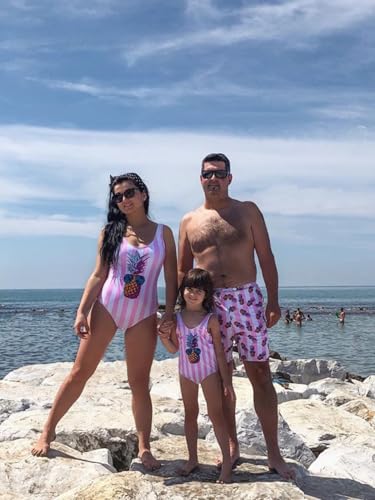 Image of IFFEI Family Matching Mommy and Me Swimsuits One Piece Swimwear Modest Bathing Suits Beachwear for Beach Pool Vacation
