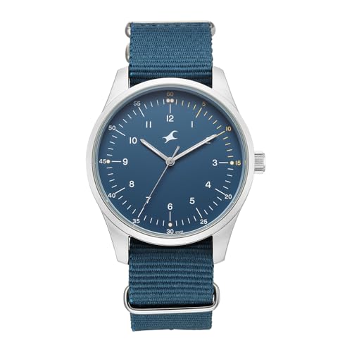 Image of Fastrack Stunners XI with Quartz Analog Blue Dial Blue Nylon /NATO Strap Watch for Men - 38214SP01