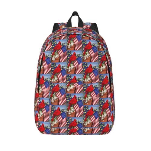 Mochila de lona clásica CHAbu con estampado floral morado de moda casual para universidad