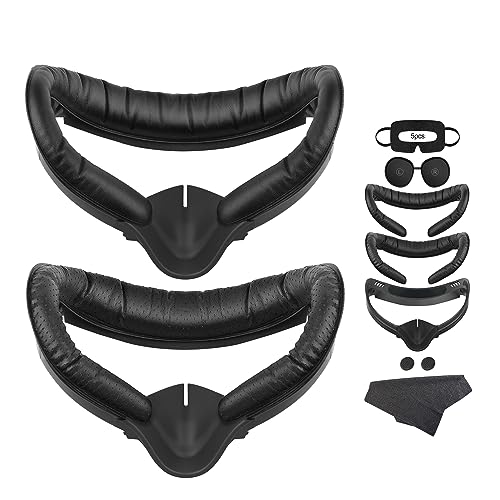 Interfaz Facial de Realidad Virtual para Oculus Quest 2, Almohadilla de Repuesto para la Cara, 2 Almohadillas de Espuma de Piel sintética para Meta Quest 2 VR, Cubiertas de Lentes, Cubiertas de - imagen 8