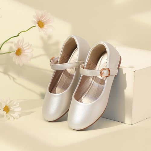 PANDANINJIA Rena Girls Dress Shoes Mary Jane Ballet Flats Back to School Uniform Shoes for Toddler/Little Kid by PANDANINJIA - Used condition - Image 4