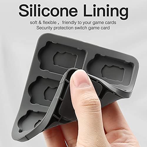 HEYSTOP Switch Game Card Case for Nintendo Switch/Switch OLED,Game Storage for Switch/Switch OLED,Switch Game Case Portable Storage with 12 Switch Game and Micro SD Storage Area and Thumb Caps,Black
