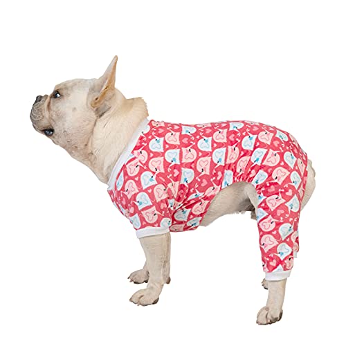 CuteBone Dog Halloween Pajamas Puppy Onesies Small Dogs Soft Pjs Coat Cat Apparel Comfy Pet Christmas Clothes Outfit Doggie Bodysuit P145S