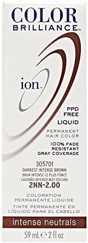 Ion Color Brilliance Permanent Liquid Hair Color 2NN Darkest Intense Brown by Ion