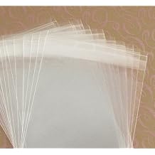 Bubbacare 5 7/16 x 7 1/4 Inch, A7 Card/Envelope Size in Resealable Cello Bags Set of 100 - Tape on Body c