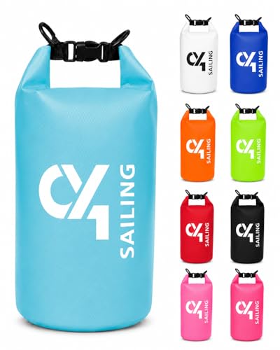 C4S Ripstop Dry Bag 20 L Hellblau – wasserdichte Tasche | reißfester wasserfester Packsack Seesack â€¦ – Miniatur