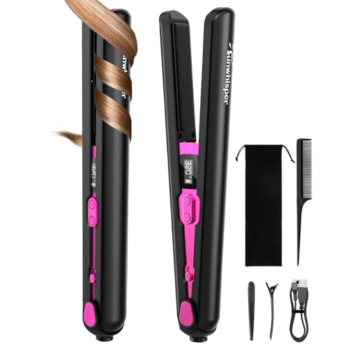 9600mAh Cordless Hair Straightener, Rechargeable Cordless Flat Iron Straightener for Women, Cordless Straightener for 10 Min Style, 20M Negative Ions, 30s Heat-Up, Safety Lock, 6-Temp Control for Home