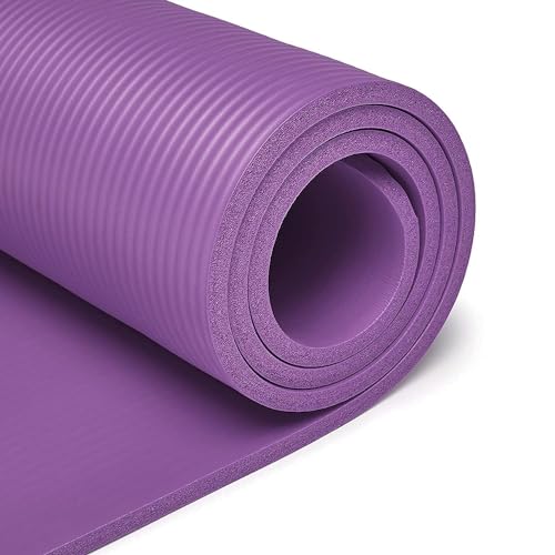 Image of Yoga Mat Gym Workout 4mm Thick, Anti-Slip, Eco-Friendly, Exercise, 4mm Thick, Lifelong Yoga Mat (4MM,) (Purple, 4 mm)