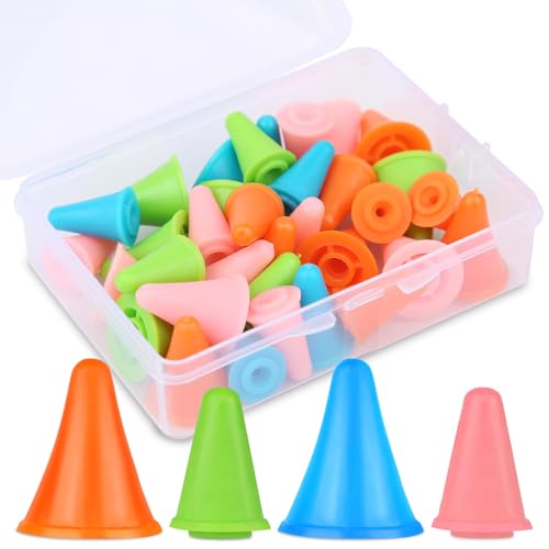 JNENERY 35PCS Knitting Needles Point Protectors, 2 Sizes Needle Stoppers