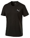 PUMA Men's Iconic V-Neck T-Shirt, Black, L