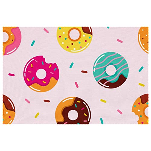 Sets de table Donuts lavables pour protéger la table des enfants contre les taches