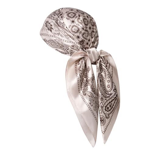 Image of 35 inch Men's Silk Cowboy Scarf - Oversized Western Bandana Neckwear, Large Square Scarf with Gift Packaging