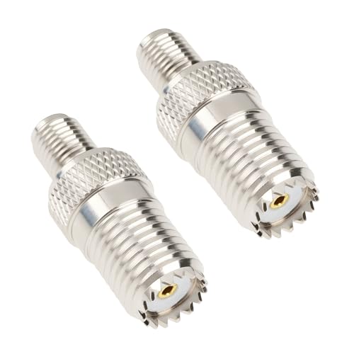 LT Easiyl Lot de 2 Adaptateurs Mini-UHF Femelle vers SMA Femelle pour Talkie-walkie CB (antenne Coaxiale).