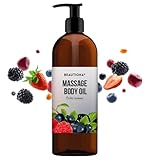 Beautiona - Körper-Öl für Massagen - Pflegeöl - Aroma-Öl - pflegendes Entspannungs-Öl - Massageöl & Körpermassageöl für Männer & Frauen (500 ml, Wild Berries)