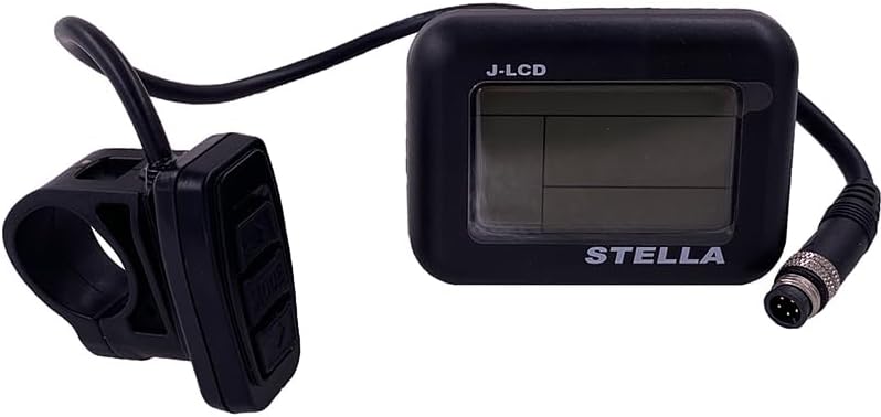 LCD Screen Display J-LCD Control Panel Ebike LCD Display for 36V 48V Electric Bicycle Multi-Information Waterproof 5 Pins Plug Display Meter Suitable for 22.2mm/0.87in E-Bike Handlebar
