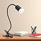 Sudnsadaks Lampenfassung E27, Klemmlampe mit Stecker und 120 cm Kabel, 360° Verstellbarer Schwanenhals, Klemmleuchte mit Schalter für Tiere, Wachsende Pflanze, Tischlampe, Schwarz (Ohne Glühbirne)