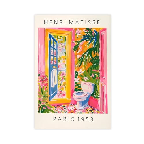 Matisse impression toile rose pour reveiller un mur blanc de chambre