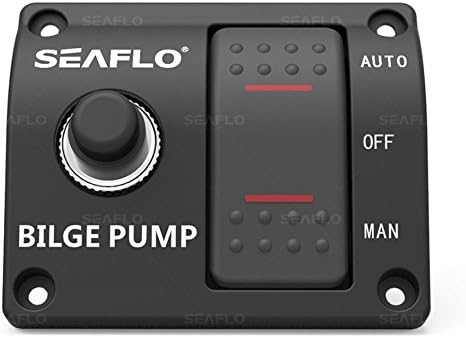 SEAFLO 3-Way Bilge Pump Switch Panel (Automatic-Off-Manual) 12v 24v w/Built-In 15A Circuit Breaker