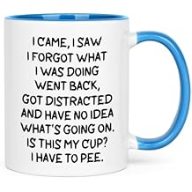 Cabtnca Funny Gifts for Elderly Women Men, I Came I Saw I Forgot What I Was Doing Coffee Mug, 60th 70th 80th 90th Birthday Gifts for Women Men, 11 Oz
