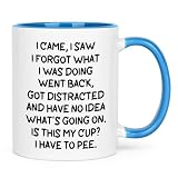 Cabtnca Funny Gifts for Elderly Women Men, I Came I Saw I Forgot What I Was Doing Coffee Mug, 60th 70th 80th 90th Birthday Gifts for Women Men, 11 Oz