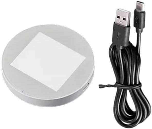 Microscope Bottom Light LED Illumination Adjustable Brightness Transmissive Lighting for LCD Digital USB Microscope with Transparent Glass Panel and Anti Scratch Edges for Clear Image Observation(A)