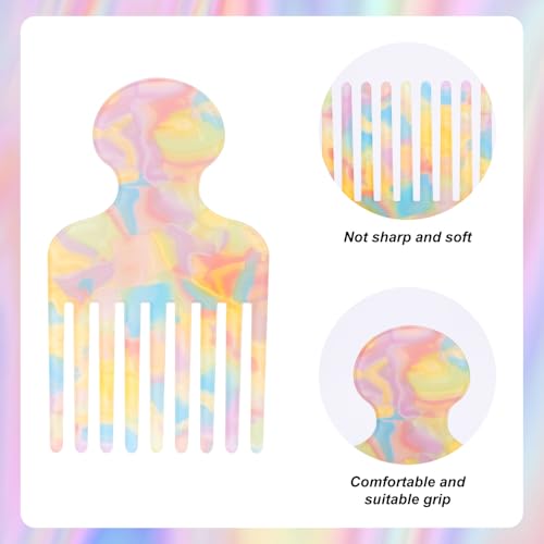 Peine de dientes anchos para cabello rizado, 2 piezas miniatura 4