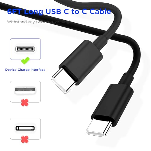 Image of iPhone 17 16 15 Charger Fast Charging,2Pack 20W Apple iPad USB C Wall Chrager Block with 6FT USB C to C Cable for iPhone 17 /Pro /Pro Max /17 Air / 16 /16 Pro /16 Pro Max /15 /Plus /Pro /Pro Max (Black)
