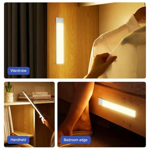 Image of One94Store 20cm Motion Sensor Rechargeable LED Light with 3 Modes | Wireless Under Cabinet Strip Light for Kitchen, Wardrobe & Cupboard (Pack of 1)