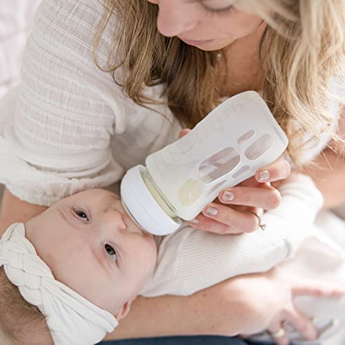 Olababy Silicone Sleeve For Avent Natural Glass Baby Bottles (4 Oz, Translucent) #TOP3