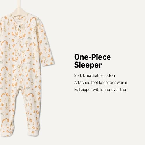 Image of Amazon Essentials x Sofia Grainge Unisex Babies' Cotton Footed Sleep and Play One-piece Bodysuit, Pack of 2