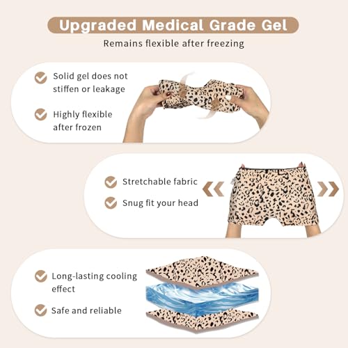 Image of ELEGAR Migraine Relief Cap - Hot & Cold Therapy Headache Cap for Migraine, Sinus & Tension Relief | Thermax Gel Ice Head Wrap for Instant Comfort & Relaxation - Reusable Migraine Cap for Men & Women - Multicolor (Migraines cap) (STAYLE A)