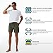 SILKWORLD Mens Swim Trunks Quick Dry Beach Shorts with Zipper Pockets,MQ18_Zip_Army Green,X-Large