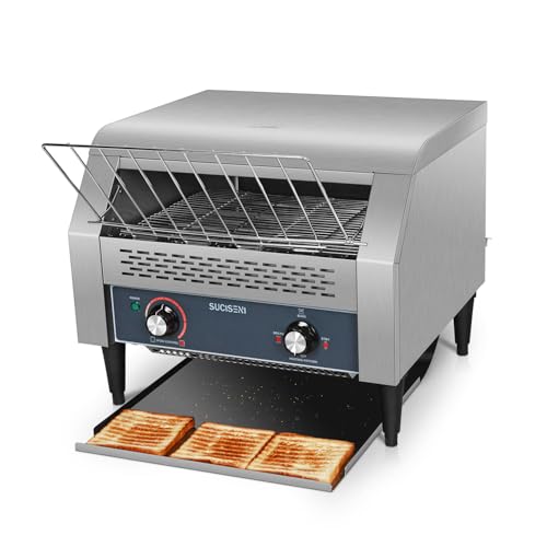 SUCICENI Commercial Conveyor Toaster 450 Slices/H Industrial Toasters 3 Slice