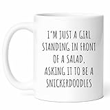 Sarcastic Snickerdoodles Mug - Cookie Lover Coffee Cup - Baking Enthusiast Funny Gift From - Treat Tea Mugs - Dessert Cups - 11 Oz Ceramic Gifts For Fans, Birthday, Him, Her, Christmas, Day, Holiday