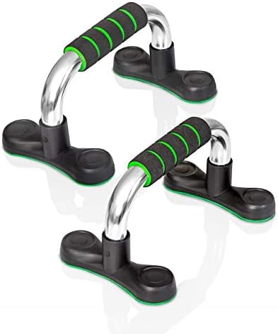 Mazzello Steel Push Up Handles for Floor - Push Up Stands Strength Training - Lightweight 1.3 lbs - Non-Slip Floor Exercise Equipment for Men and Women - Push up Bars to Take Anywhere