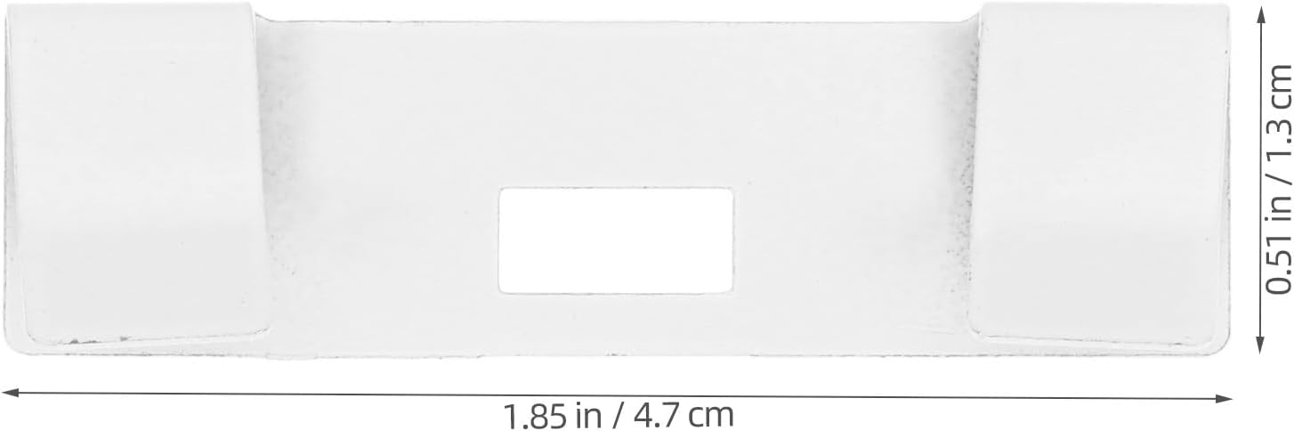 20pcs Vertical Blind Repair Vane Savers: Metal Vertical Blind Repair Tabs - Window Replacement Slats Parts White 4.70x1.30x0.10cm