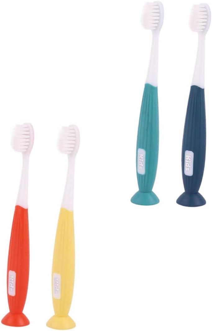 Toothbrush 4Pcs Set for Ages 3-12, Soft Bristles Manual Toothbrushes for Teeth Cleaning, Mild Oral Care Tool for ’s Oral Hygiene at Home