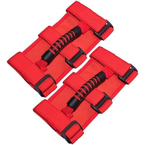 FLBZBLKASL Heavy Duty Roll Bar Grab Handle for Jeep for Wrangler YJ/TJ/JK/JL 1995-2018 Right Handle