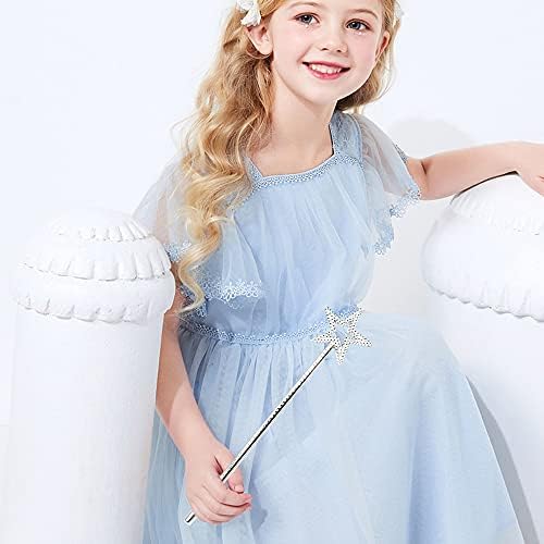UOUYOO Silver 13 Inches Star Wand Angel Wand Princess Fairy Wand — view 3